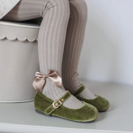 Ribbed Tights with Bows | petite maison kids