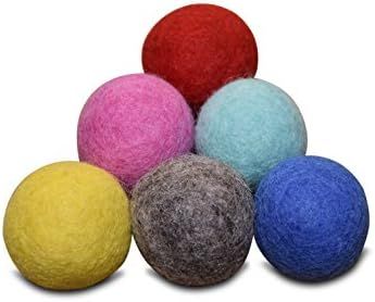 Comfy Pet Supplies Set of 6-100% Wool Felt Ball Toys for Cats and Kittens, Handmade Colorful Eco-... | Amazon (US)