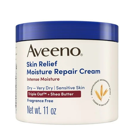 Aveeno Skin Relief Intense Moisture Repair Cream, Very Dry Skin, 11 oz | Walmart (US)