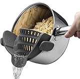 Kitchen Gizmo Snap N Strain Strainer - Gray | Patented Clip On Silicone Colander | Fits all Pots and | Amazon (US)