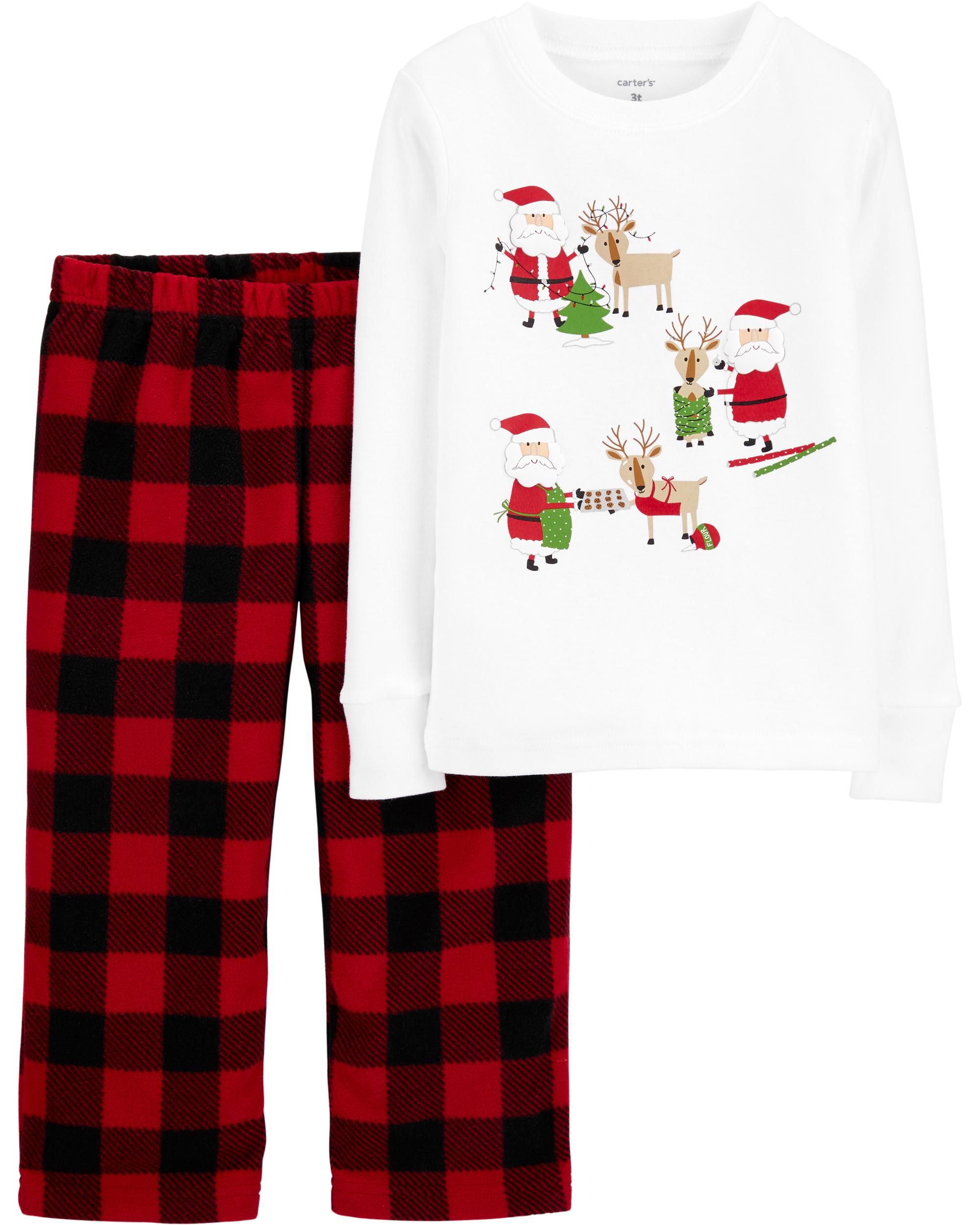 2-Piece Santa Christmas Fleece PJs | Carter's