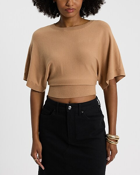 Crew Neck Kimono Sleeve Sweater | Express