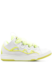 Click for more info about Lanvin Curb Panelled lace-up Sneakers - Farfetch