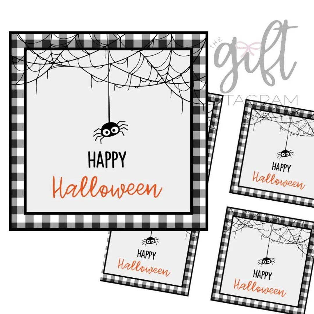 Happy Halloween Gift Tag | DIGITAL DOWNLOAD | Halloween ] Gift Tag | Halloween Gift Ideas | 3x3" ... | Etsy (US)