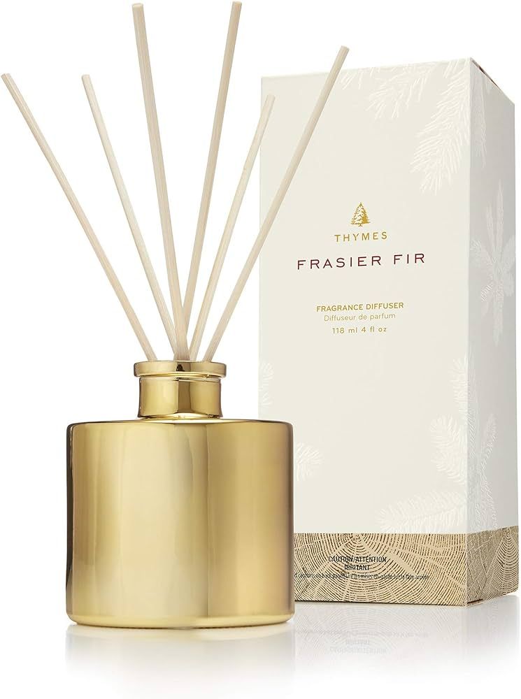 Thymes Petite Gold Frasier Fir Diffuser - Home Fragrance Diffuser Set Includes Reed Diffuser Stic... | Amazon (US)
