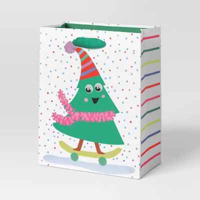 Christmas Gift Bag Petite Skating Tree - Wondershop™ | Target