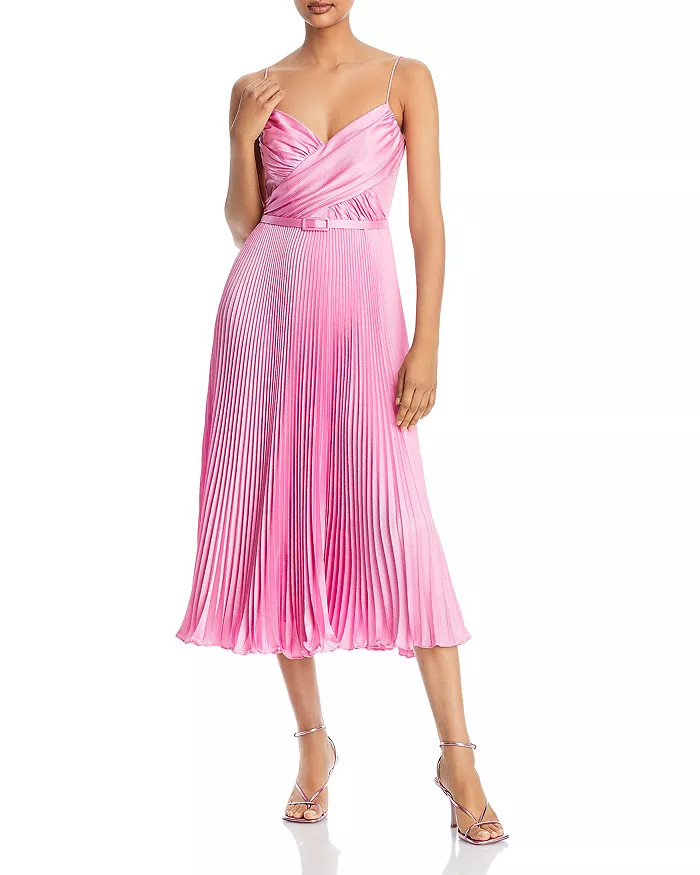 Belted Satin Midi Dress | Bloomingdale's (US)