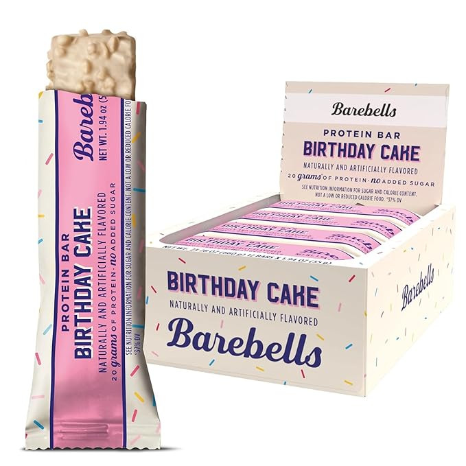 Barebells Protein Bars Birthday Cake - 12 Count, 20g High Protein Treats - Chocolate Nutrition Ba... | Amazon (US)