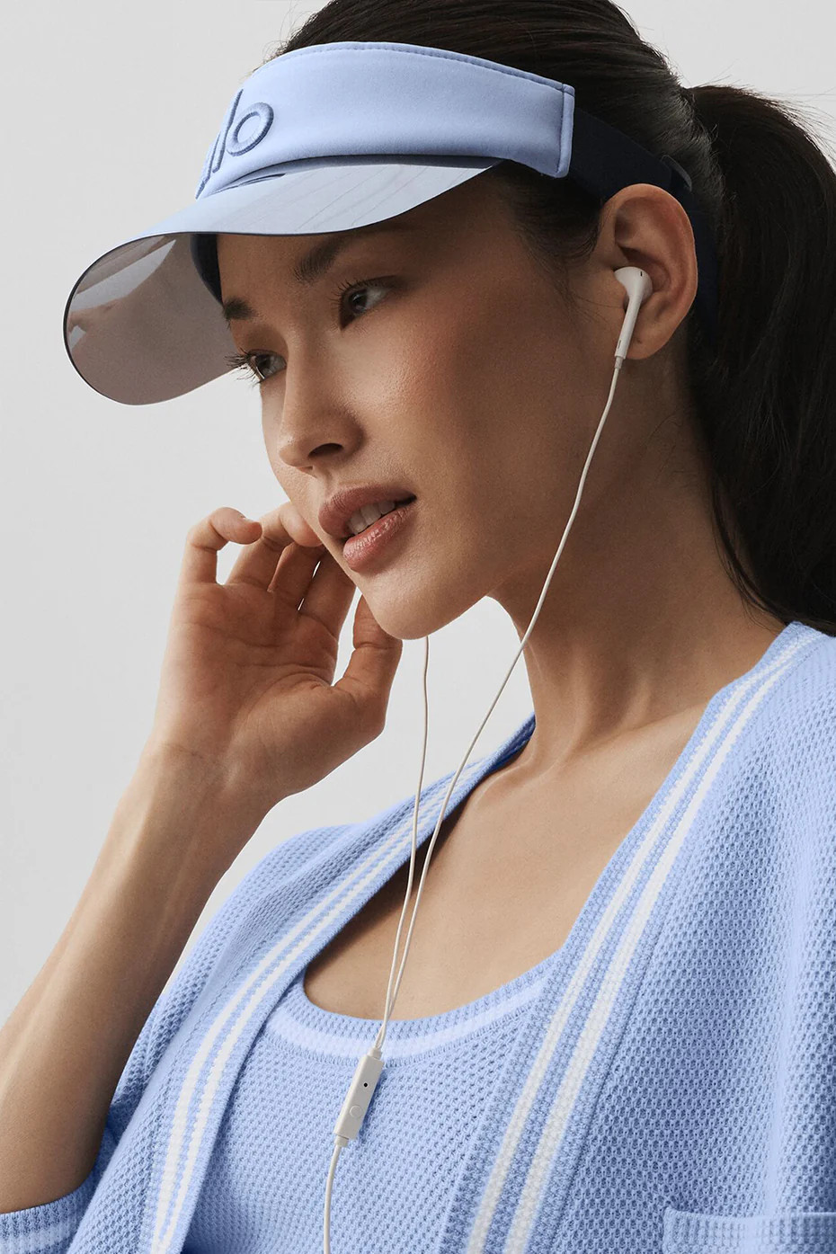 ALO | Airlift Solar Visor Hat in Light Provence Blue | Alo Yoga
