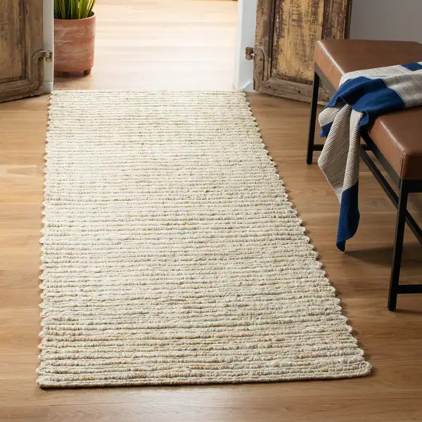 SAFAVIEH Handmade Ivory Jute Area Rug - 2'3" x 8' Runner - Natural | Bed Bath & Beyond