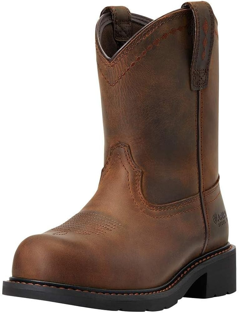 Ariat Women's Fatbaby Work Pull-on Steel Toe Work Boot | Amazon (US)