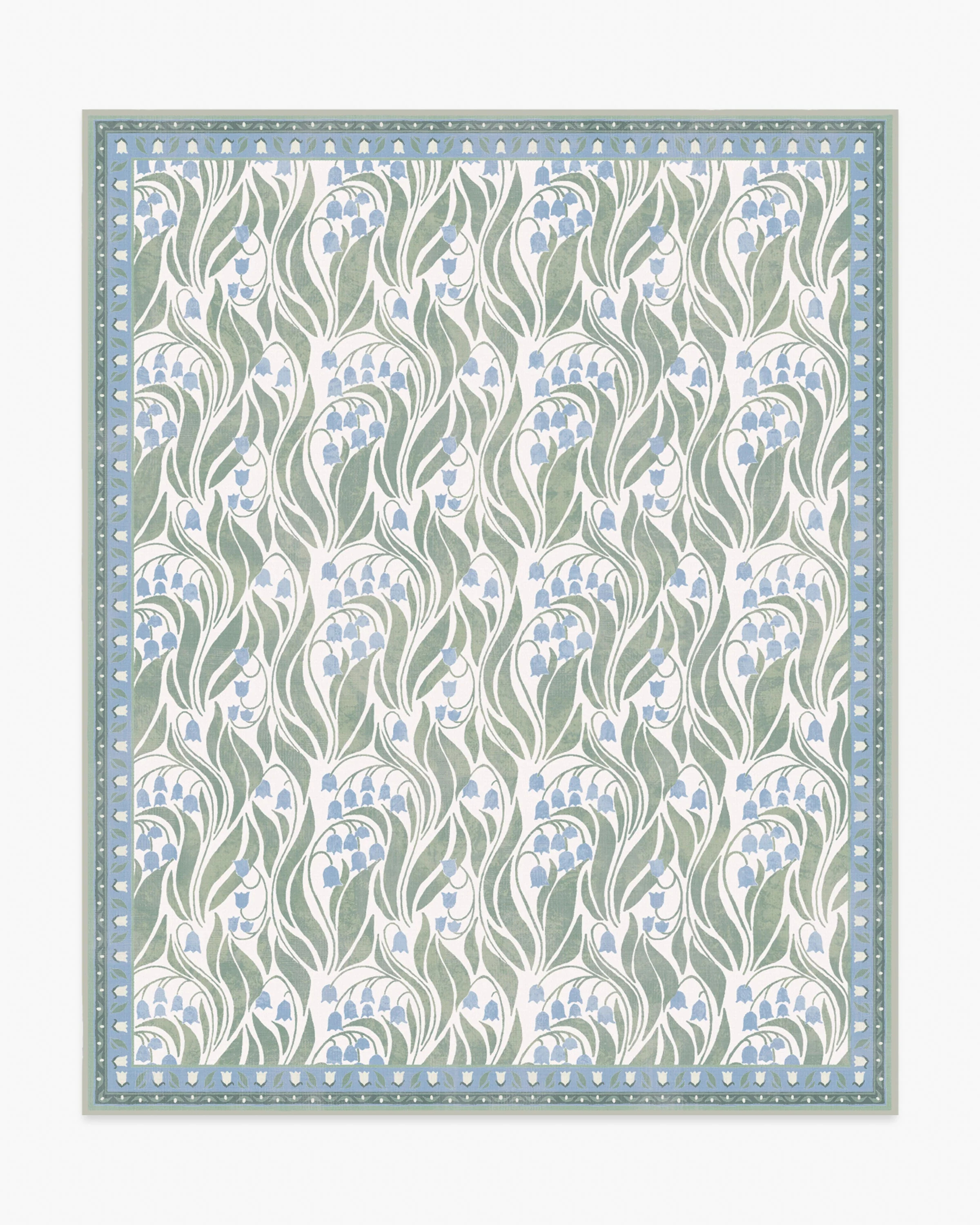 Lila Ivory & Soft Blue Flatwoven Rug | Ruggable US | Ruggable