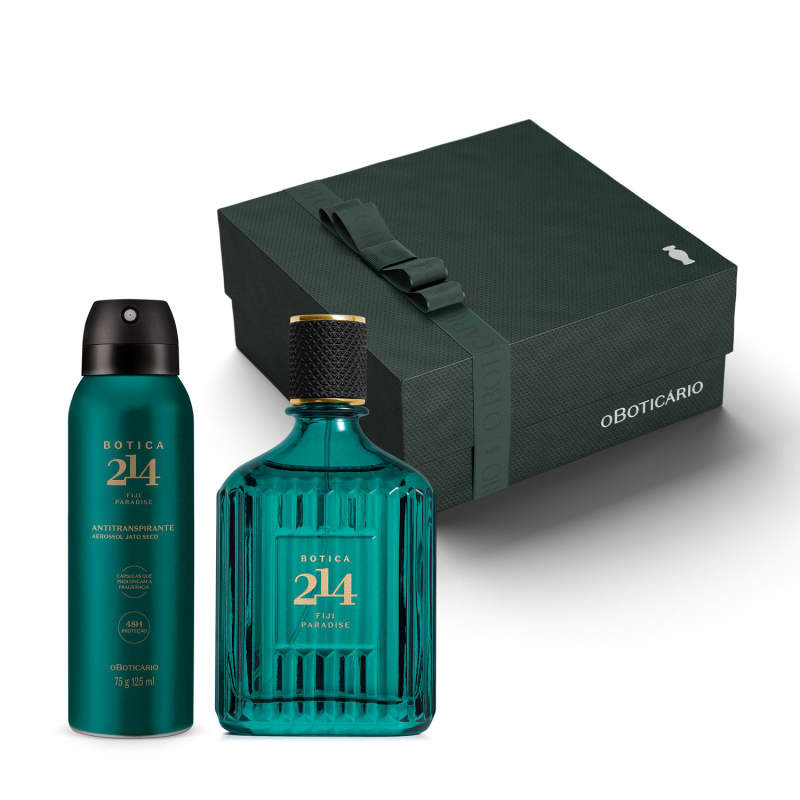 Combo Presente Dia dos Pais Botica 214 Fiji Paradise: Eau De Parfum 90ml + Desodorante 75g/125ml ... | oBoticario (BR)