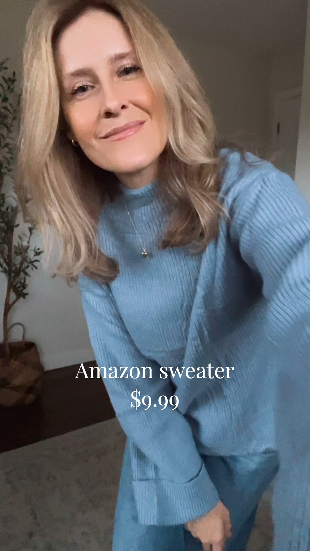 This Amazon sweater is only $9.99, comes in five colors, I am wearing a size medium. Has a hint of wool too so it’s warm! (Says polyester on Amazon.com but the tag on the sweater itself says 10% wool). Would buy again. #amazonfinds 

#LTKSaleAlert #LTKFindsUnder50 #LTKOver40