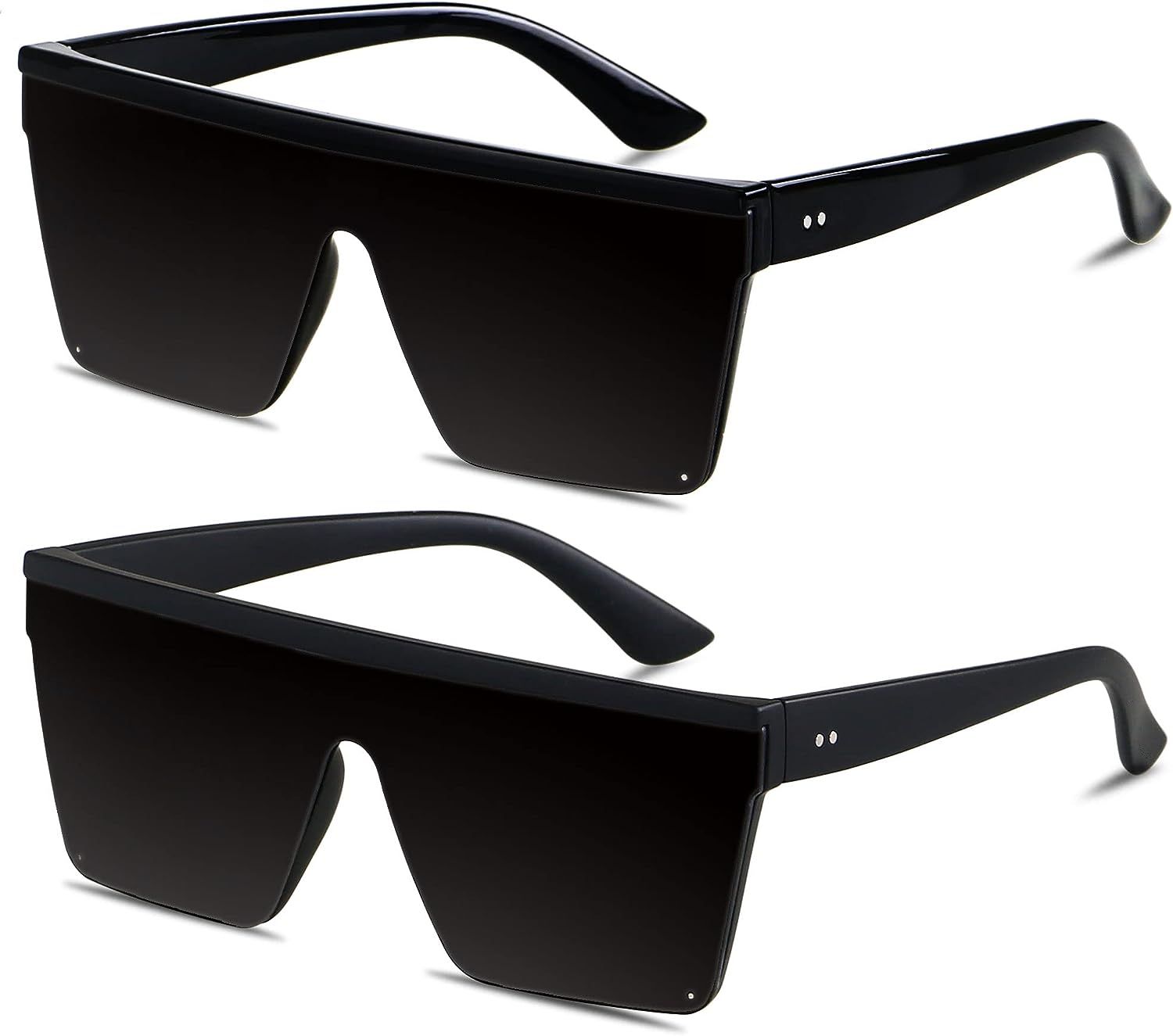 LYZOIT Square Oversized Sunglasses for Women Men Big Flat Top Fashion Shield Large UV Protection ... | Amazon (US)