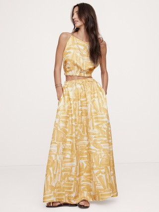 Viscose-Linen Maxi Skirt | Banana Republic (US)
