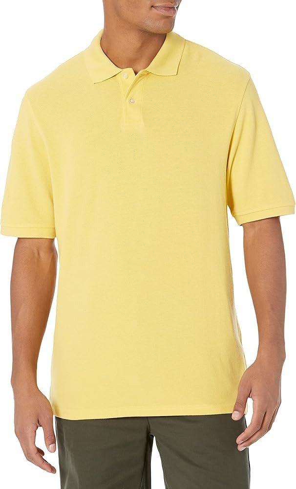 Amazon Essentials Men's Regular-Fit Cotton Pique Polo Shirt (Available in Big & Tall) | Amazon (US)