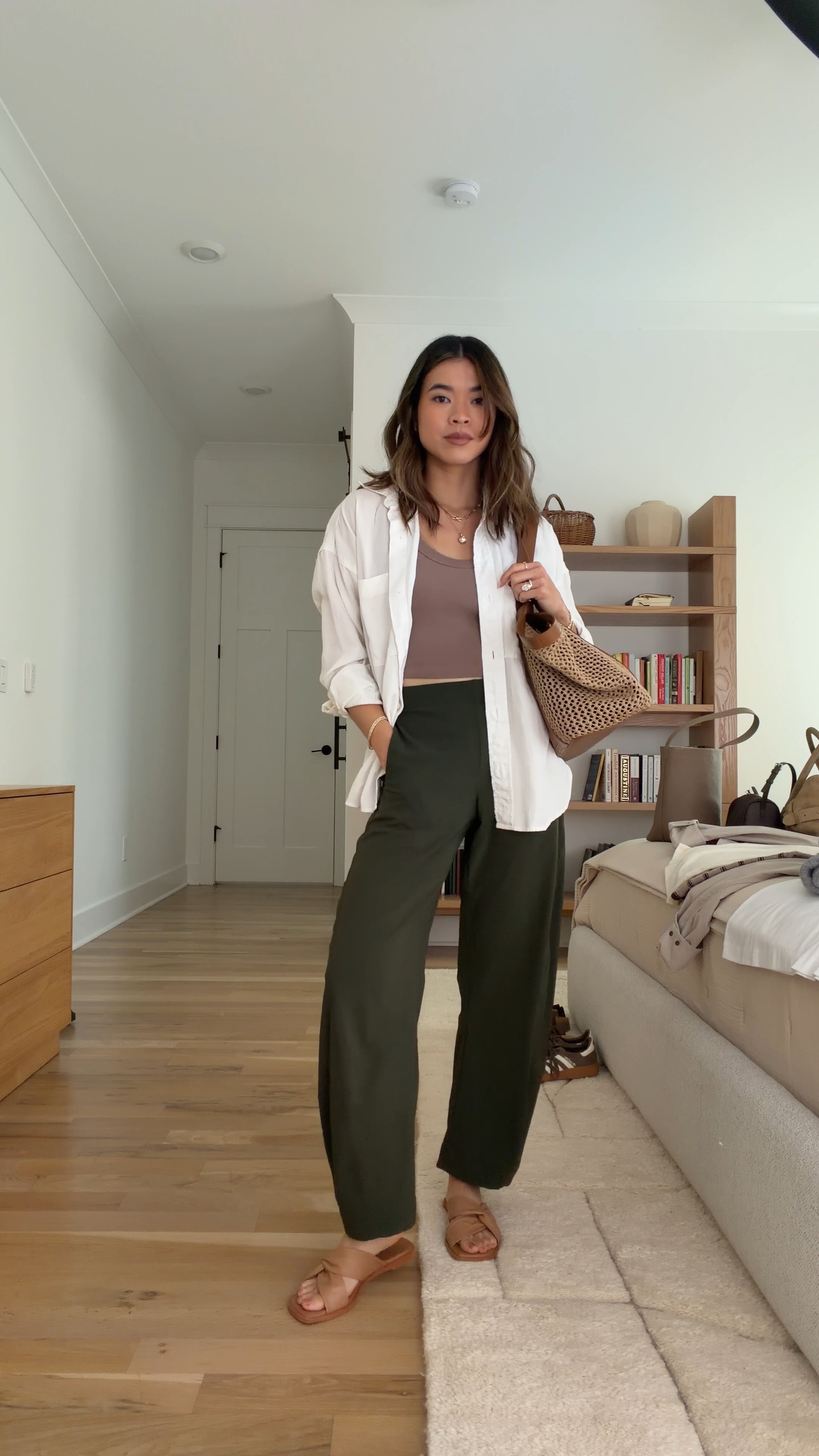 The best barrel pants from @Ruti! I love the length on me (I’m 5’2).

Sizing info: 
-Ruti The On The Loose Work Pants (Size 0 regular in Verdant) 
-Abercrombie Bra Free Tank (Size XS) 
-Vuori Trestles Twill Button Up (Size XS in White)

green pants, petite pants, green petite pants, fall pants, summer pants, barrel pants, summer outfit, fall outfit, vacation outfit, travel outfit, best petite pants, petite barrel pants, comfy pants, viral barrel pants, fall style, petite fall style

#LTKootd #LTKActive #LTKPetite
