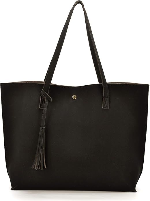 Nodykka Women Tote Bags Top Handle Satchel Handbags PU Faux Leather Tassel Shoulder Purse | Amazon (US)