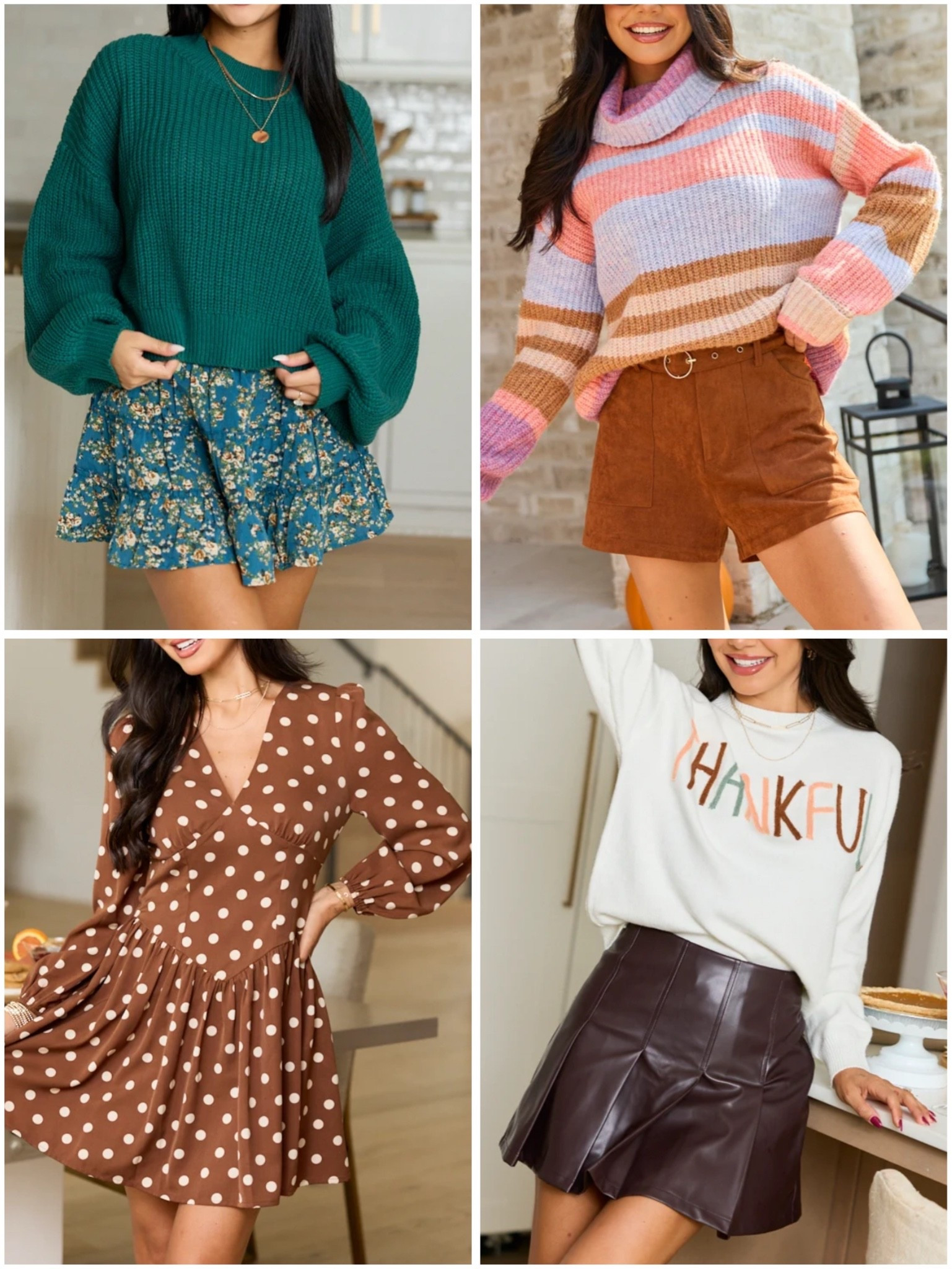 The thanksgiving edit 🦃 my favorite outfit is definitely the green sweater & skort, so so pretty. Code LORI to save

#LTKootd #LTKgrwm #LTKSeasonal
