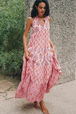 Ro's Garden Sofia Tiered Maxi Dress | Anthropologie (US)