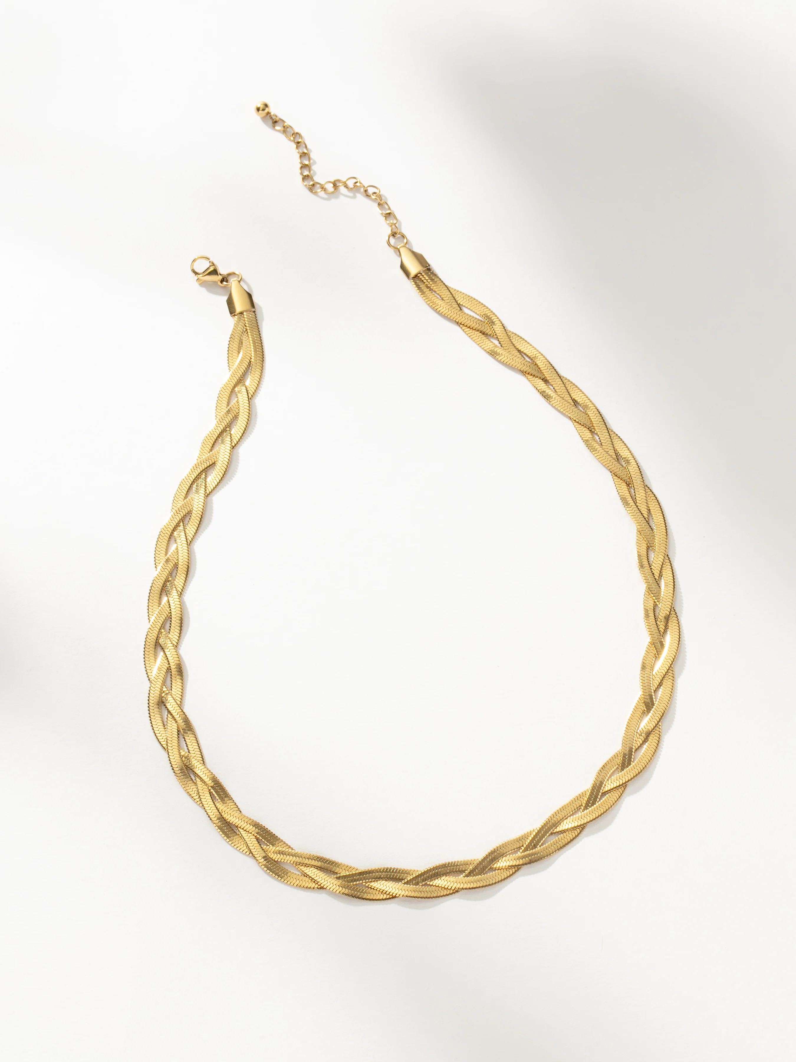 Braided Herringbone Chain Necklace in Gold | Uncommon James | Uncommon James
