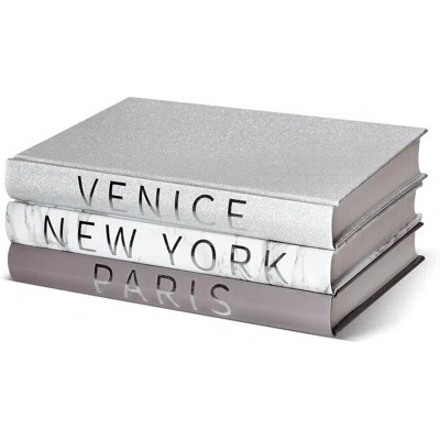 Set Of 3 Decorative Books For Home Decor Silver Foil Stamping Decor Books Fashion Designer Books For Coffee Tables And Book Shelf Decoration | Wayfair North America