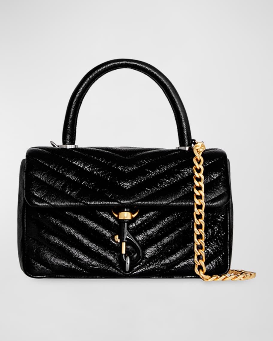 Rebecca Minkoff Edie Crinkle Quilted Top-Handle Bag | Neiman Marcus