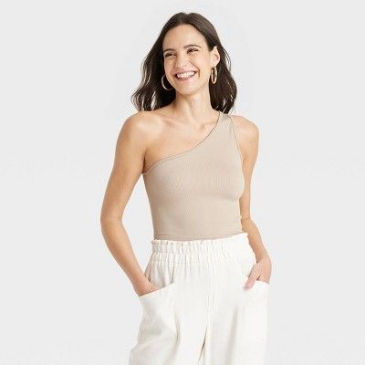 Women's Slim Fit Seamless One Shoulder Tank - A New Day™ | Target