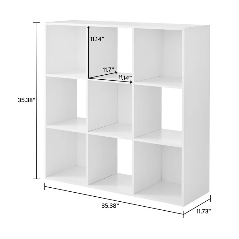 Mainstays 11" 9-Cube Storage Organizer, White | Walmart (US)
