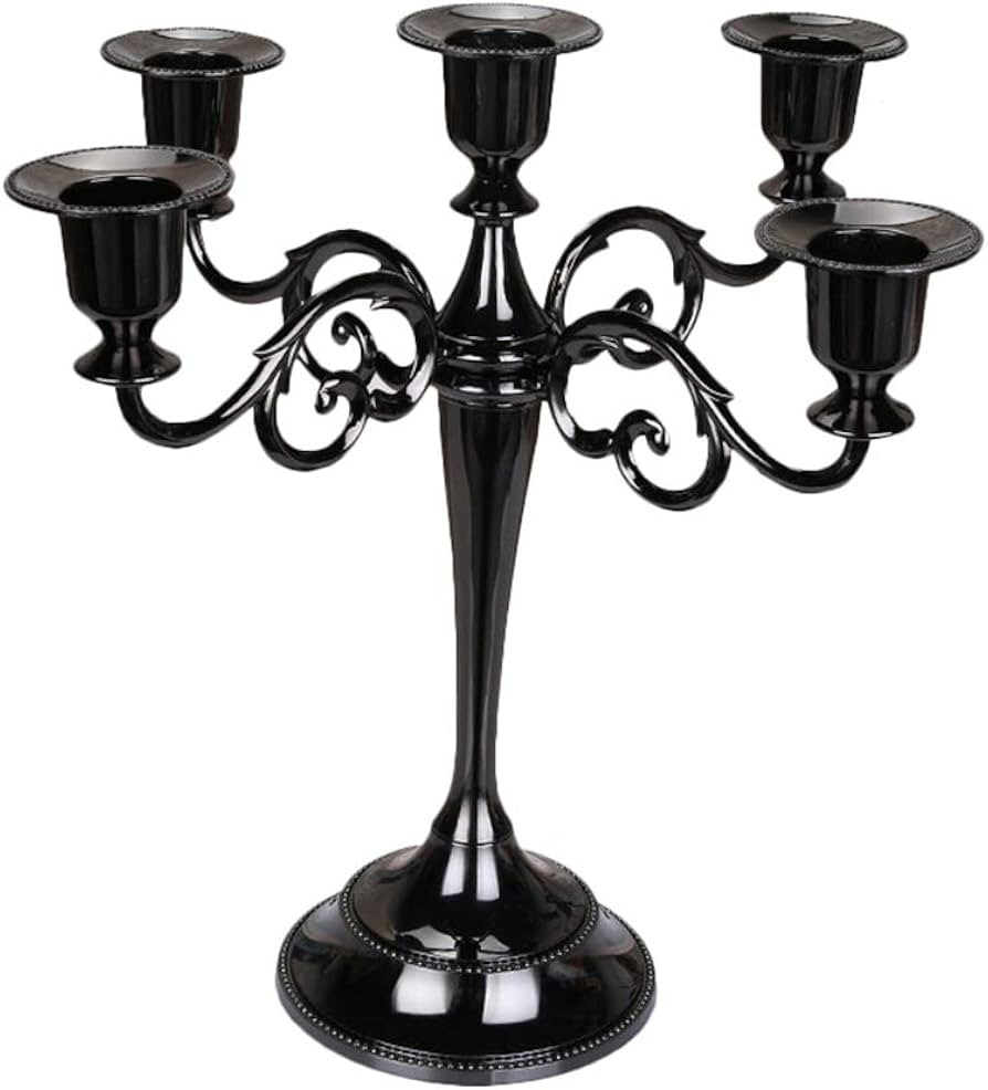 MMEXPER 5-Candle Metal Candelabra Centerpiece Candle Stand Home Decoration for Event, Wedding, Pa... | Amazon (US)