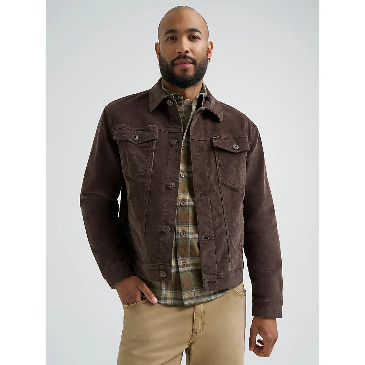 Men's Unlined Corduroy Jacket in Chocolate Brown | Wrangler