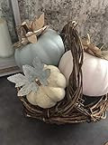 Farmhouse Pumpkins, set of three, chalk painted, Spring home decor, Rustic pumpkins, harvest country | Amazon (US)
