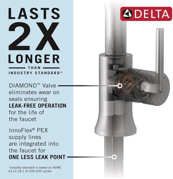 Delta Faucet Trinsic Single Hole Swivel Spout Bathroom Faucet, Gold Bathroom Sink Faucet, Single ... | Amazon (US)