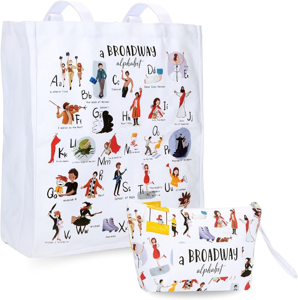 UTOPISH Broadway Tote Bag and Cosmetic Bag Set - Gifts for Musical Theatre Lovers - 26 Unique Des... | Amazon (US)