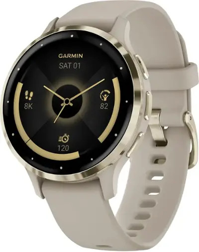Garmin - Venu 3S GPS Smartwatch 41 mm Fiber-reinforced polymer - Stainless Steel and French Gray ... | Best Buy U.S.