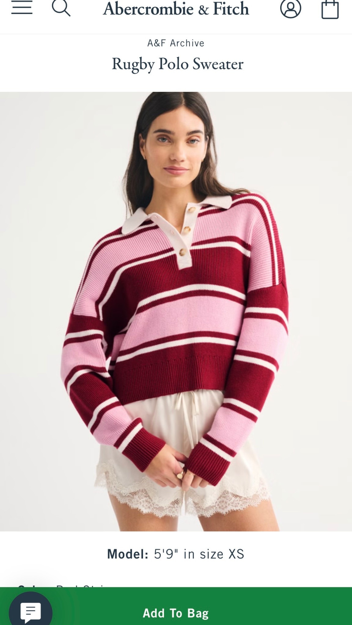 Abercrombie size small rugby 