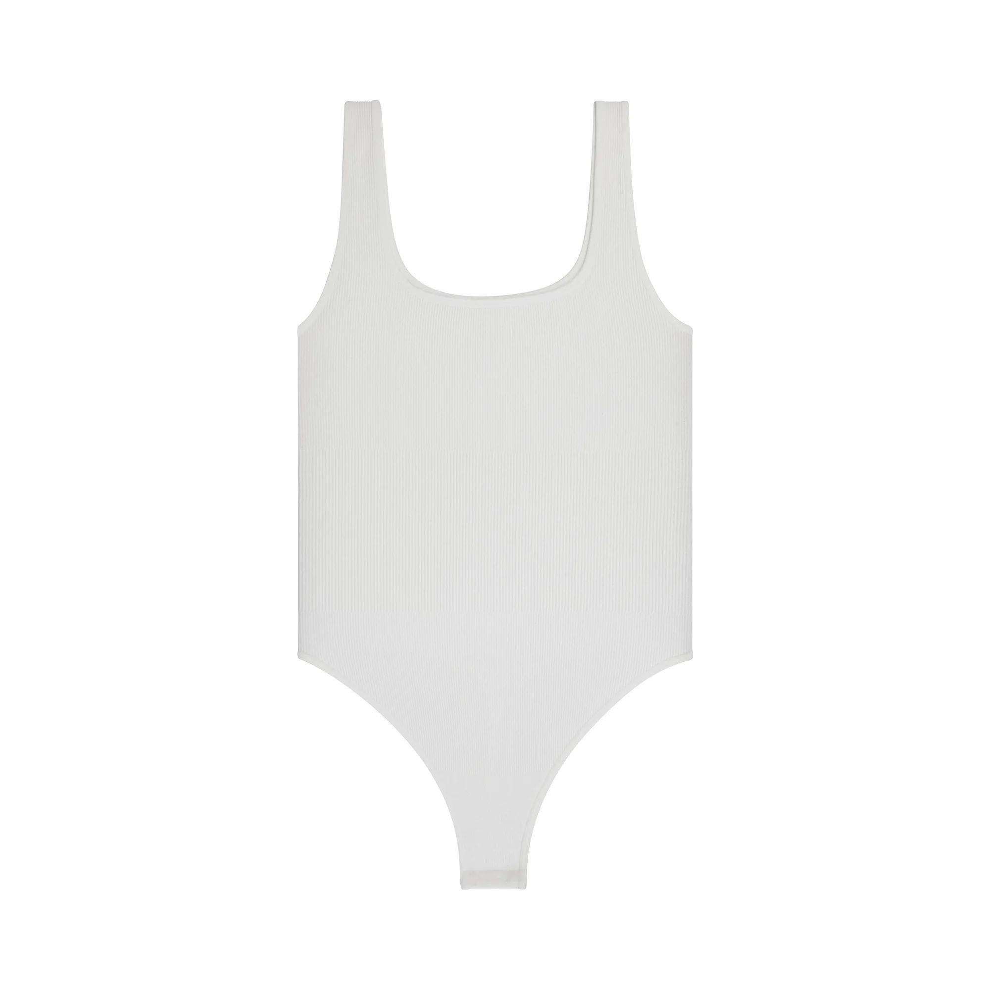 No Boundaries Seamless Ribbed Square Neck Bodysuit, Women's and Women's Plus | Walmart (US)