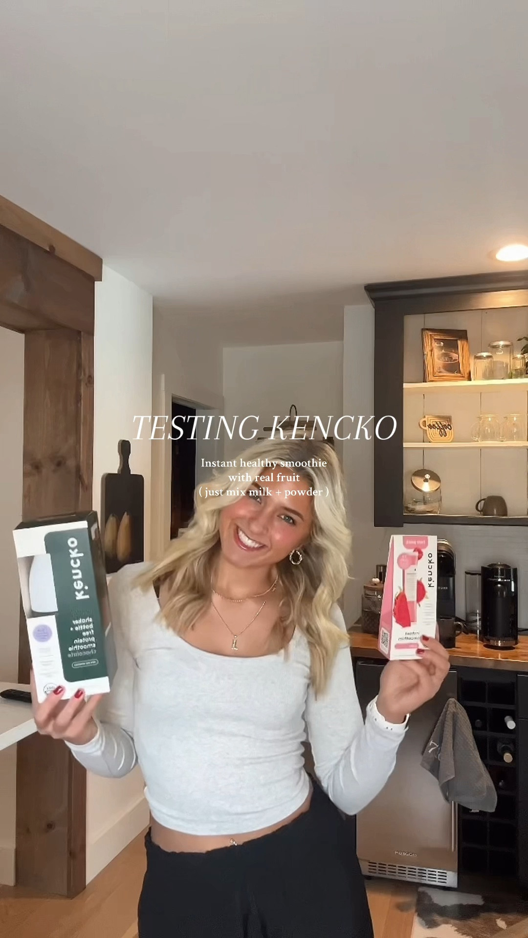 @kencko instant smoothies! Just mix the powder with milk! SO GOOD!!🍒🍓🍇🍎🍉