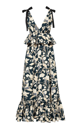 Infinito Perla Cotton Peplum Maxi Dress | Moda Operandi (Global)