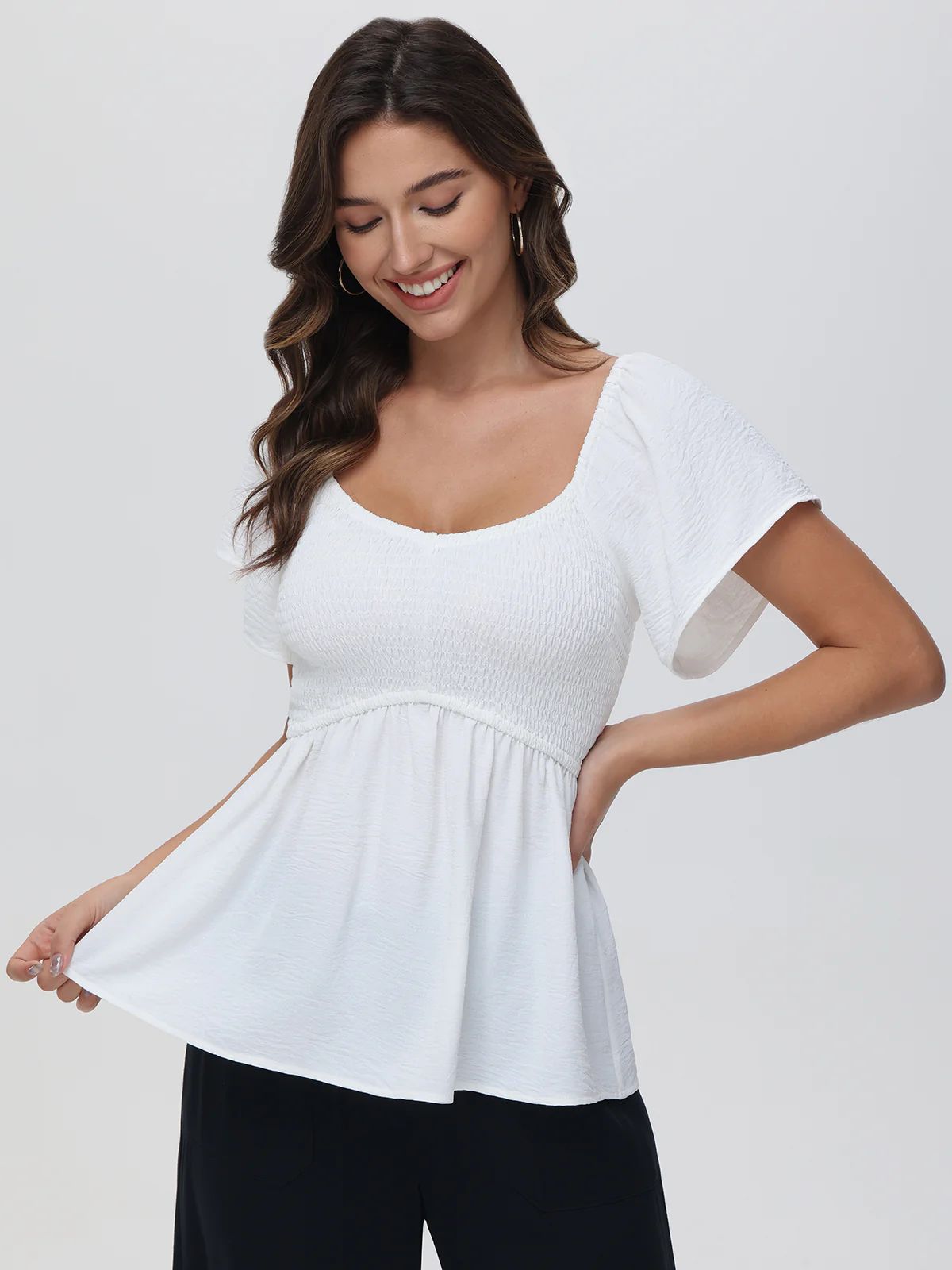 Peplum Ruffle Blouse | 89th + Madison