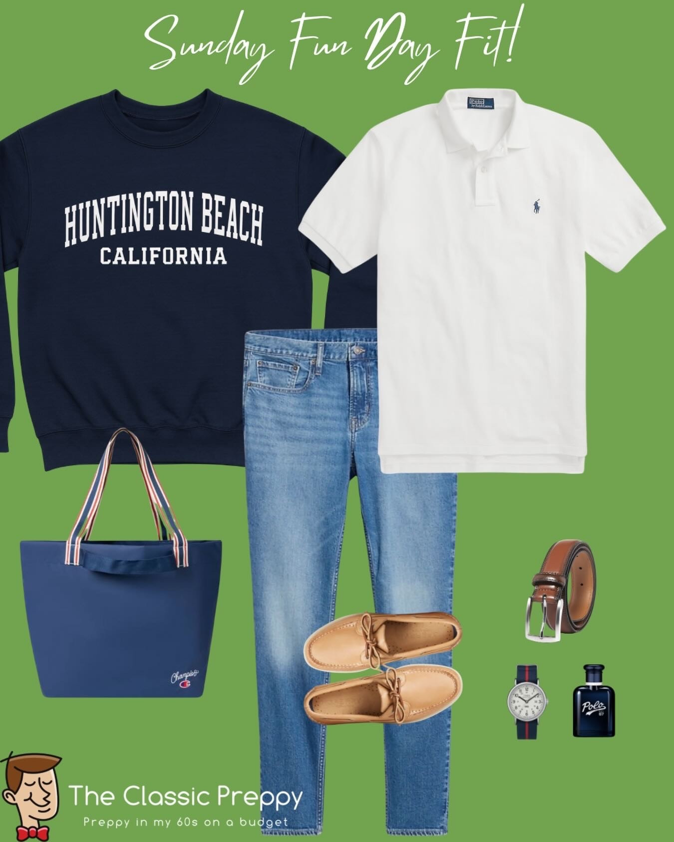 Sunday Fun Day Fit!

Cleaning, decluttering, and trying to stay comfortable and a little coastal-prep at the same time. Nothing fancy today — just simple classics that always work.

• Sweatshirt: @huntingtonbeach 
• Polo: @poloralphlauren
• Jeans: @oldnavy 
• Belt: @fabiovalenti_
• Boat shoes: @sperry 
• Watch: @timex
• Bag: @champion
• Cologne: Polo ‘67 @ralphlaurenfragrances 



#LTKootd #LTKgrwm #LTKMens