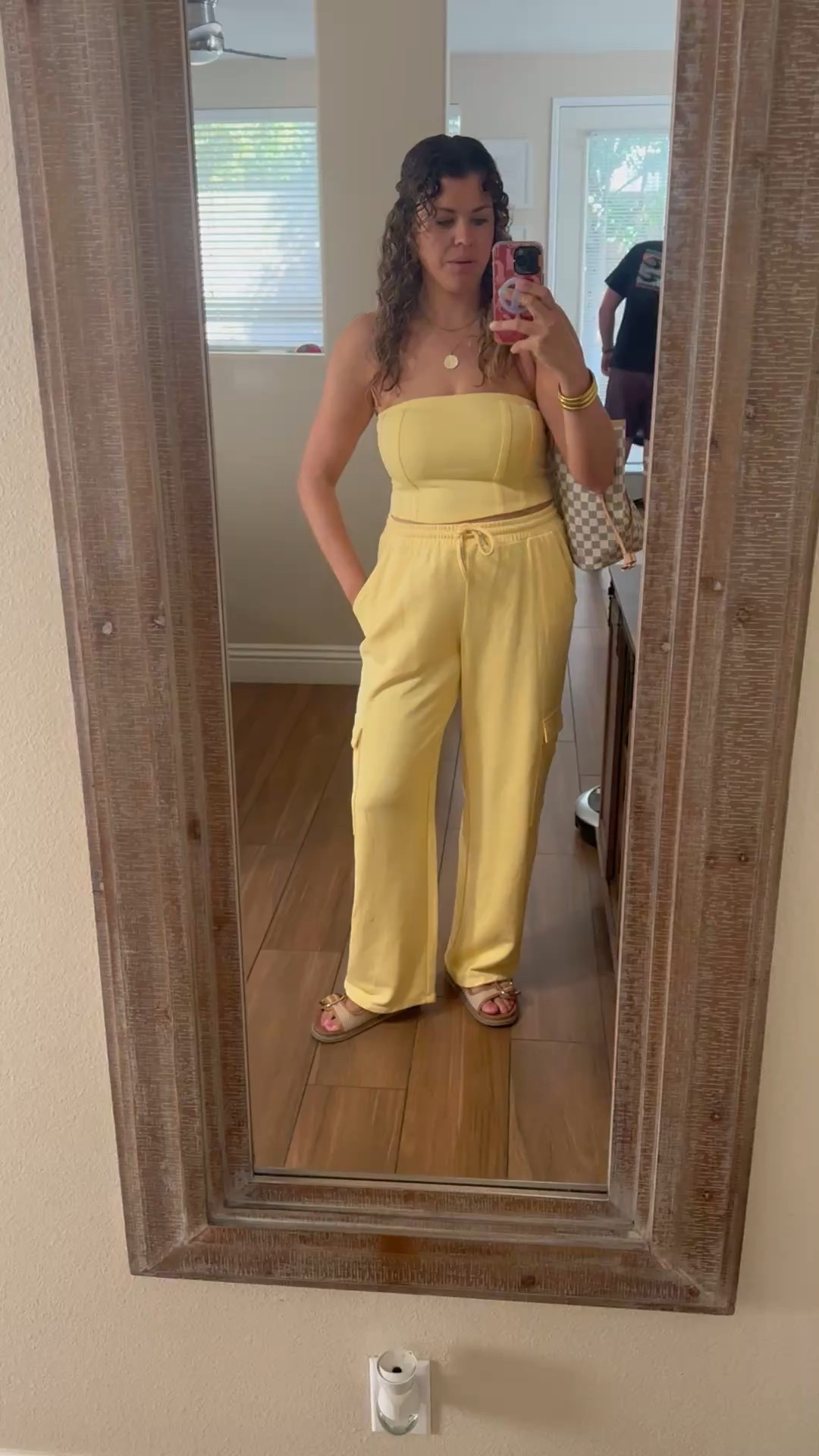 Everyday outfit for moms, midsize fashion, Walmart finds, pale yellow sweatsuit, two piece set, affordable fashion, SAHM mom style, spring style inspo, summer style inspo 

#LTKMidsize #LTKSeasonal #LTKFindsUnder50