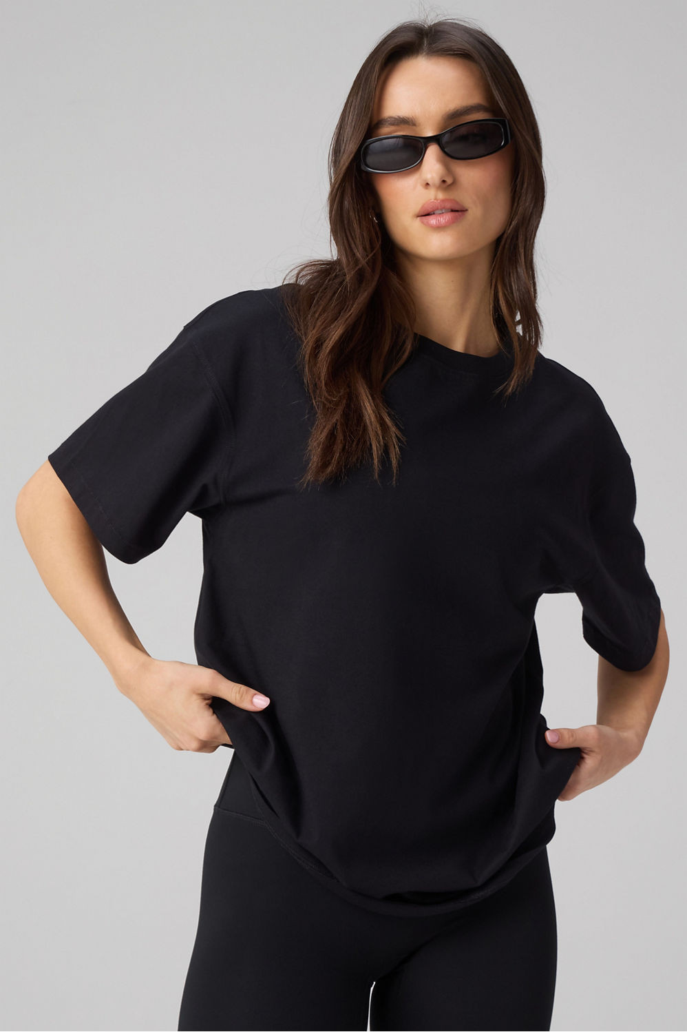 Mid Weight Cotton Boyfriend Short Sleeve Tee | Fabletics