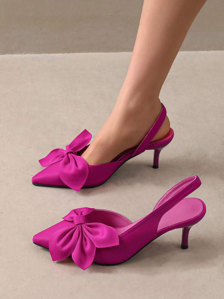 French Style High Heel Closed Toe Sandals, New Spring Ladies Delicate Flat Shoes, Pointed Toe Backless Flats Winter Gifts | SHEIN