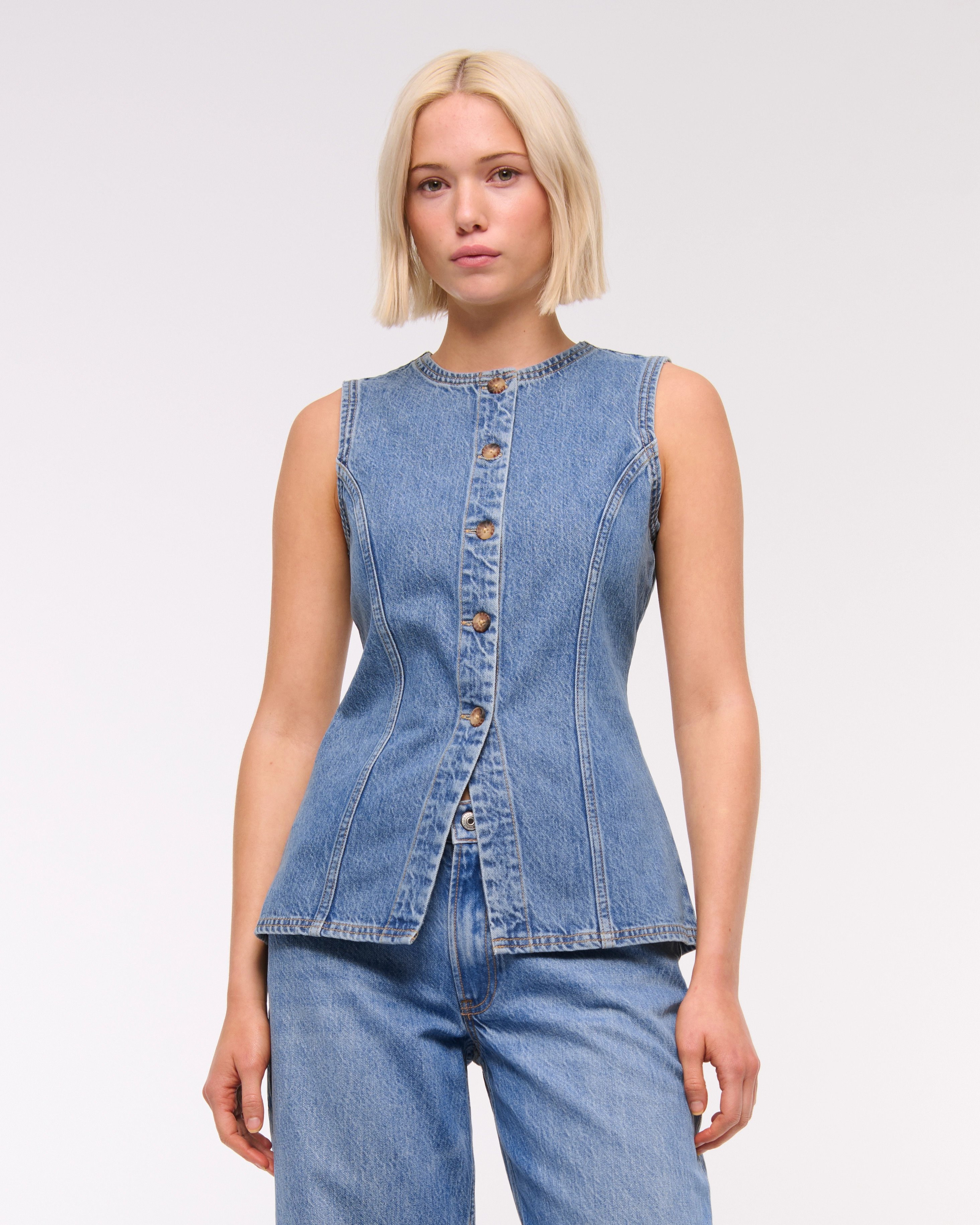Denim Vest | Abercrombie & Fitch (US)
