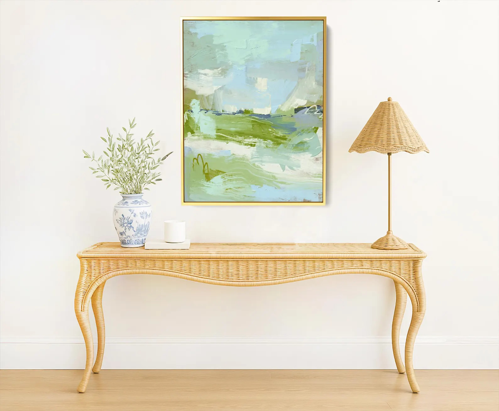 Blue and Green Abstract Art Print: Modern Landscape on Archival Paper - Etsy | Etsy (US)