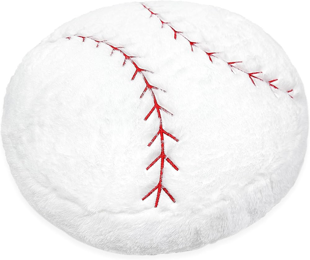 Baseball Plush, 18 inch Baseball Pillow Soft Fluffy Football Stuffed Plushies Toy Comfortable Cus... | Amazon (US)
