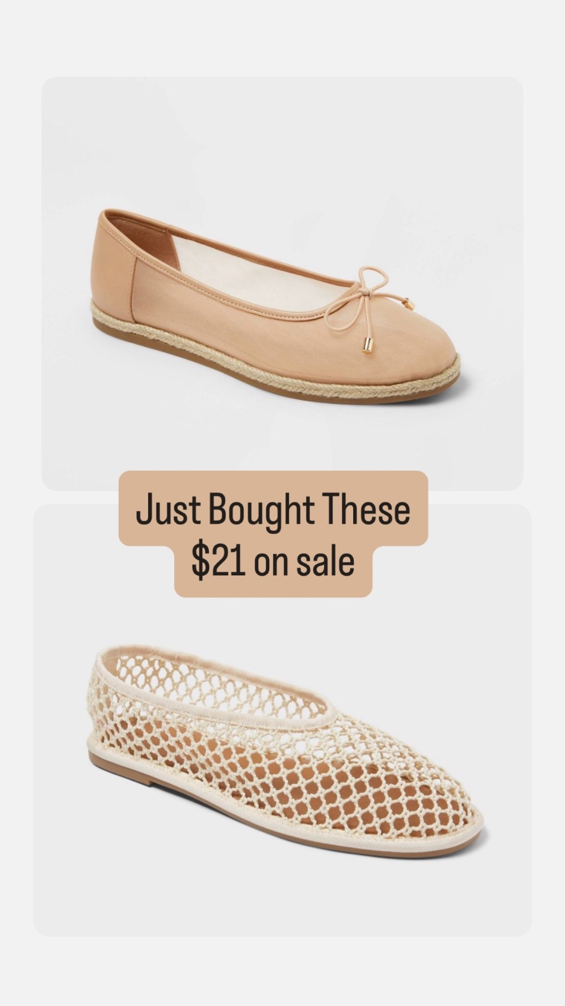 Love a see through ballet flat
and a Mesh ballet flat
$21