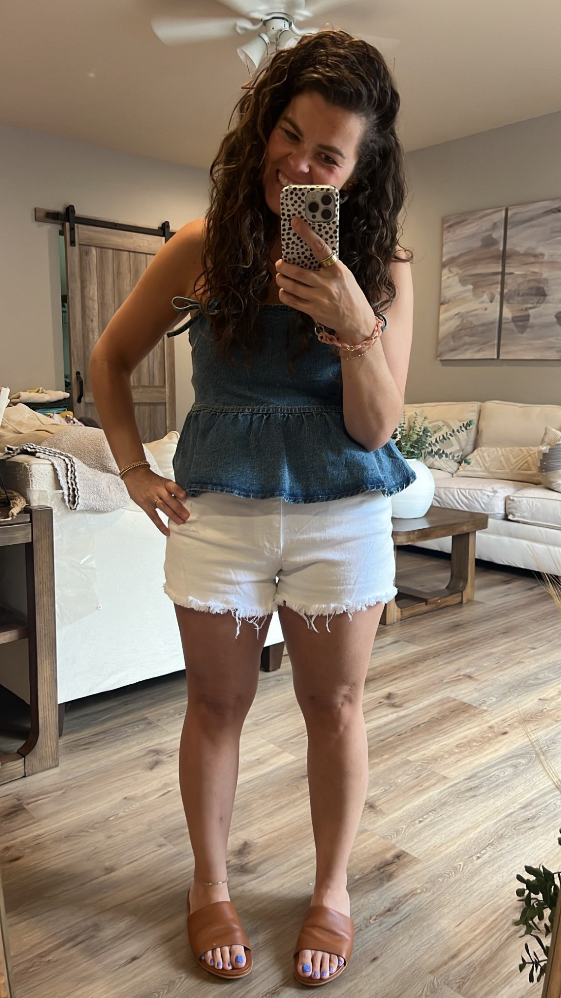 Perfect summer top! So sweet with the peplum and bows!! I’m wearing a medium and it’s stretchy! 

#LTKMidsize #LTKStyleTip #LTKFindsUnder50